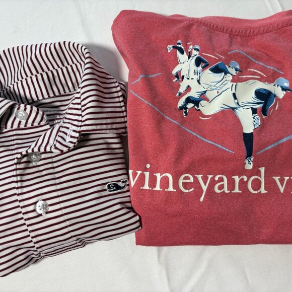 TWO (2) VINEYARD VINES 4T SHORT SLEEVE SHIRTS - 1 POLO, 1 PERFORMANCE TEE - Picture 1 of 16